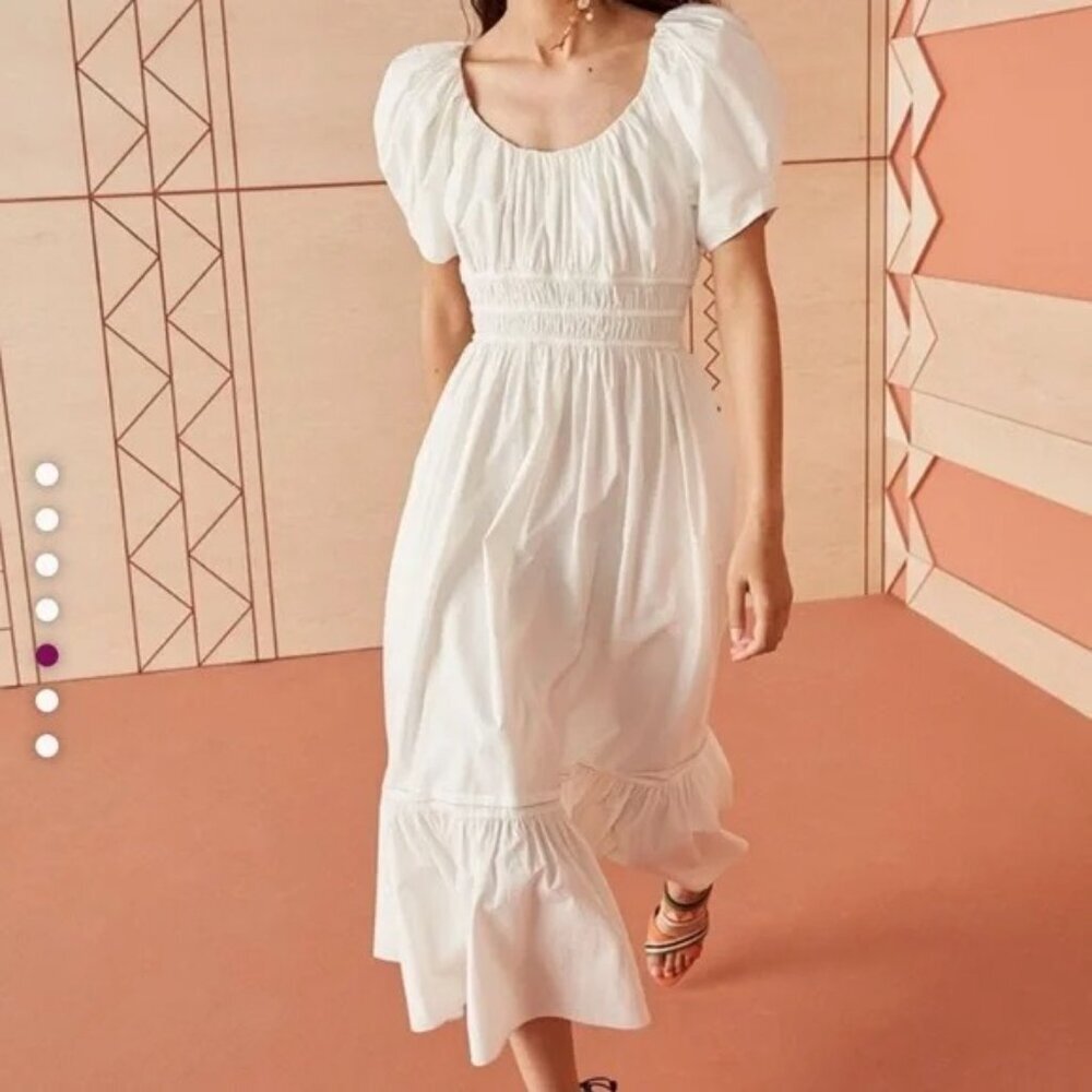 Ulla Johnson Isla Puff Sleeve Midi Dress Size 2